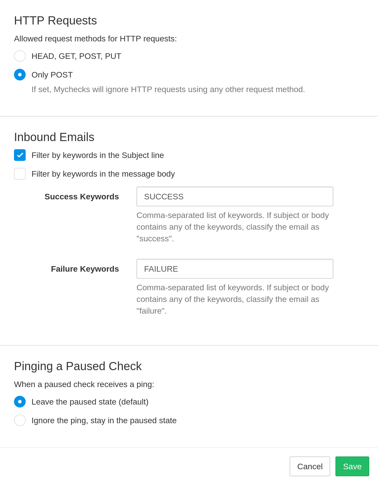 Setting filtering rules